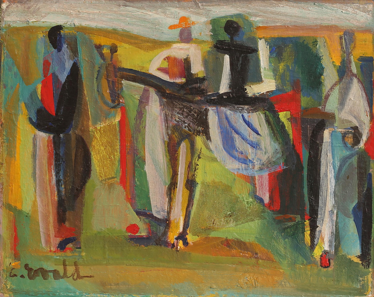 ERIK EWALD. Olja på duk, signerad.