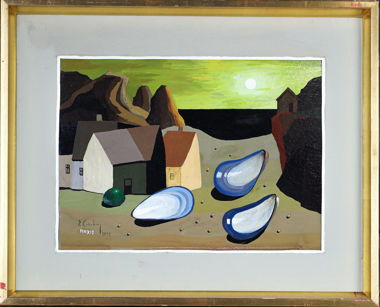 ERIC CEDERBERG. “From Fiskeläget”, tempera on panel.