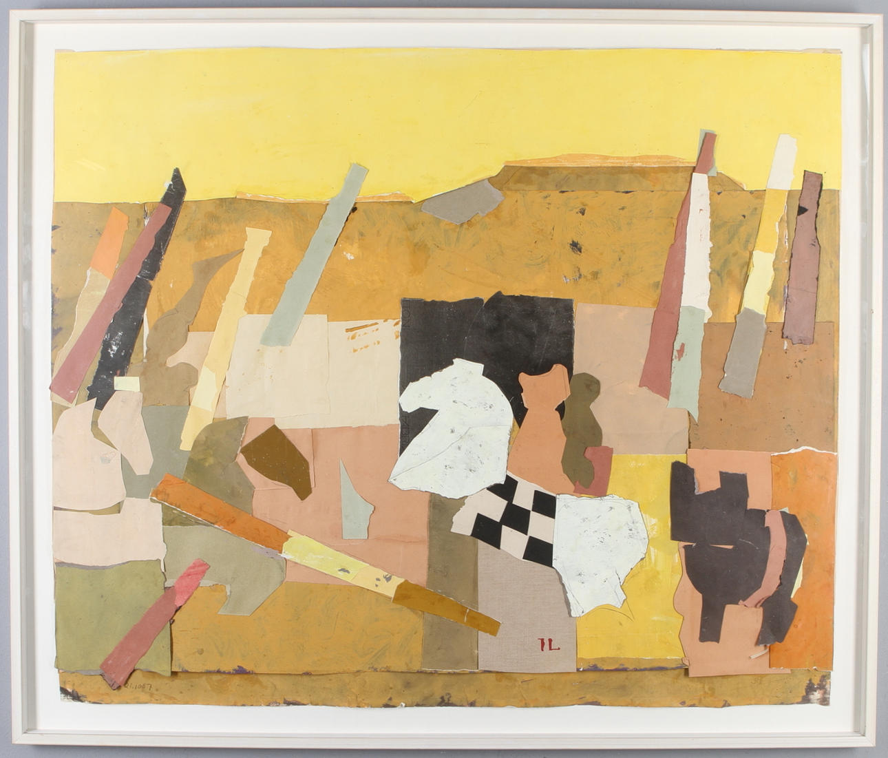 ISABELLA LAURELL. komposition, blandteknik, signerad samt daterad.