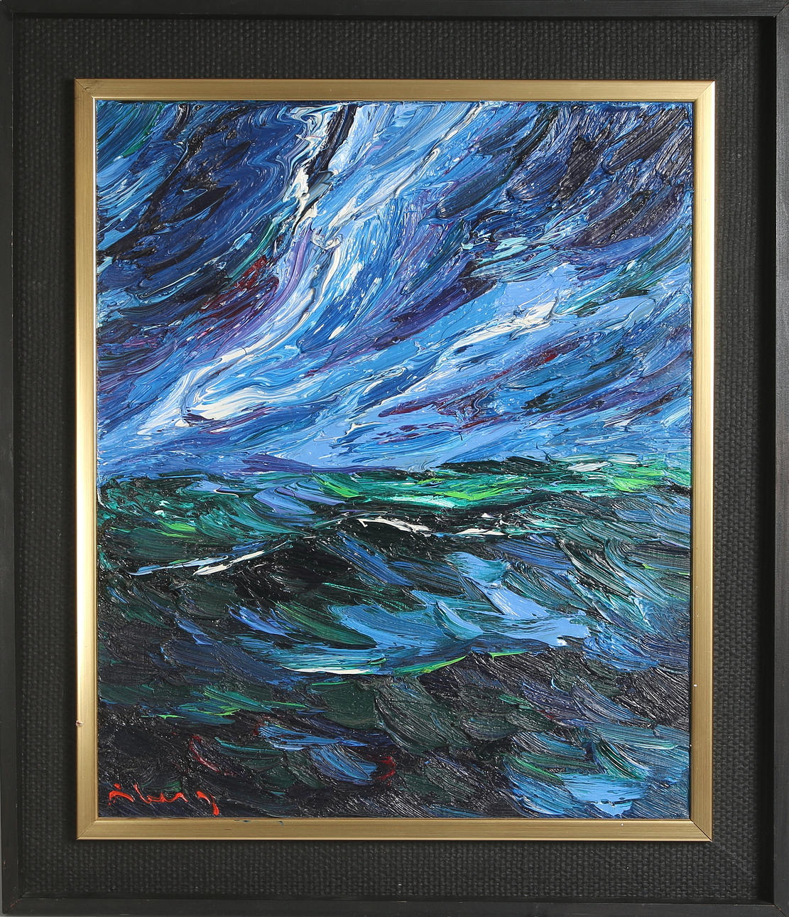 BENGT ÅBERG. Havsmotiv, olja på duk. Signerad.