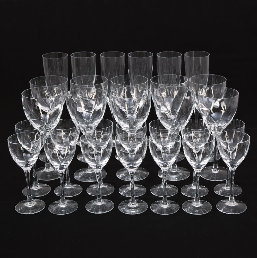 GLASSERVIS, 30 delar, "Chateau" Bertil Vallien, Kosta Boda.