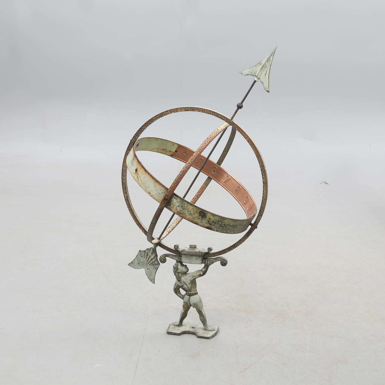 RELOJ DE SOL, cobre/metal.