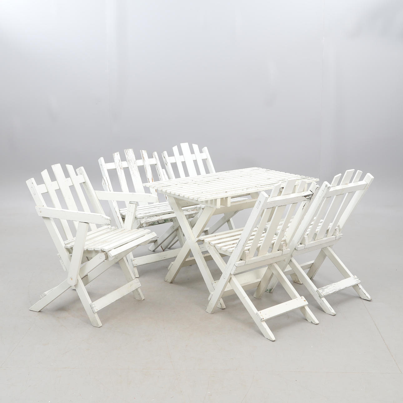 UDENDØRS GRUPPE, seks stykker, sammenklappelig.