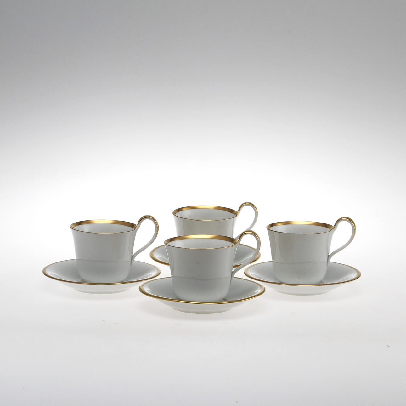 TEKOPPAR med FAT, 4 st, "Golden sun", Bing & Gröndahl.