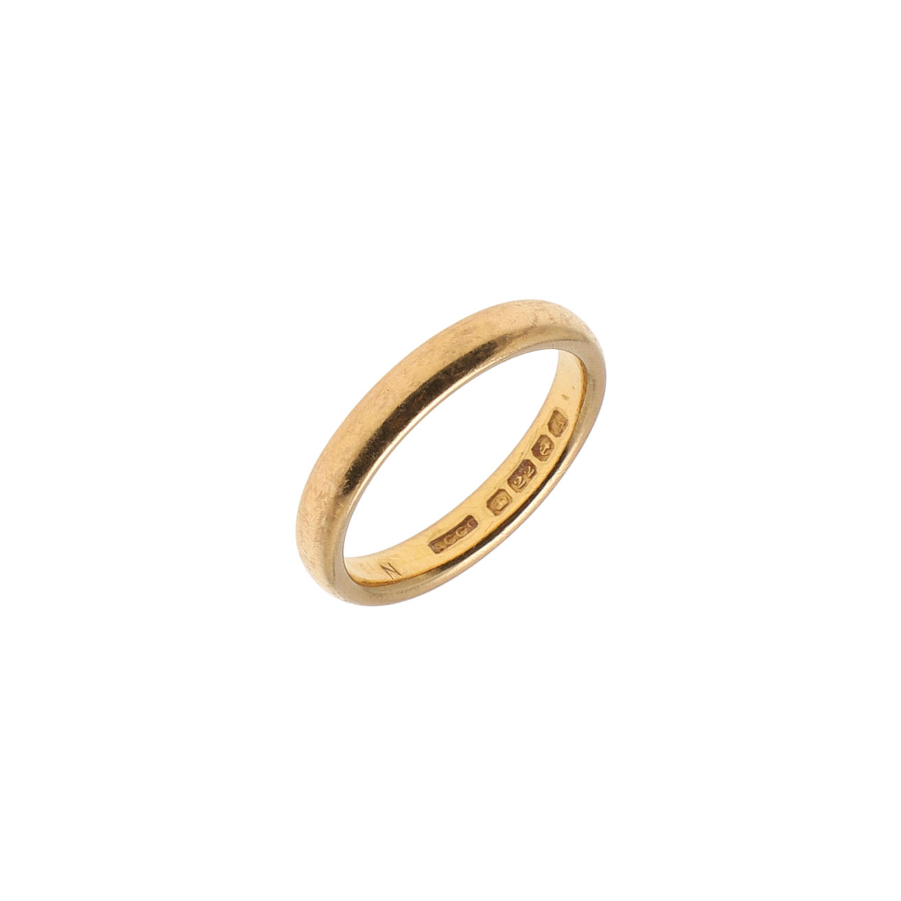 BRÖLLOPSBAND, 22K GULD, TIDIGT 1900-TAL.