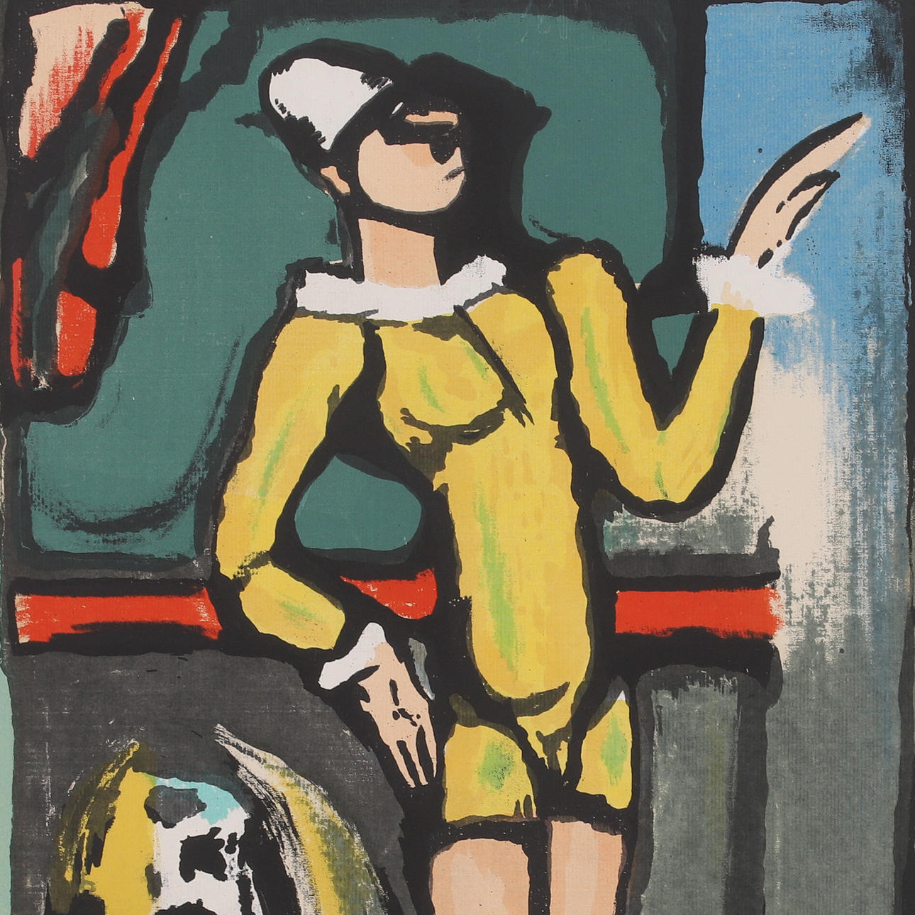 GEORGES ROUAULT. HARLEKIN & HUND.