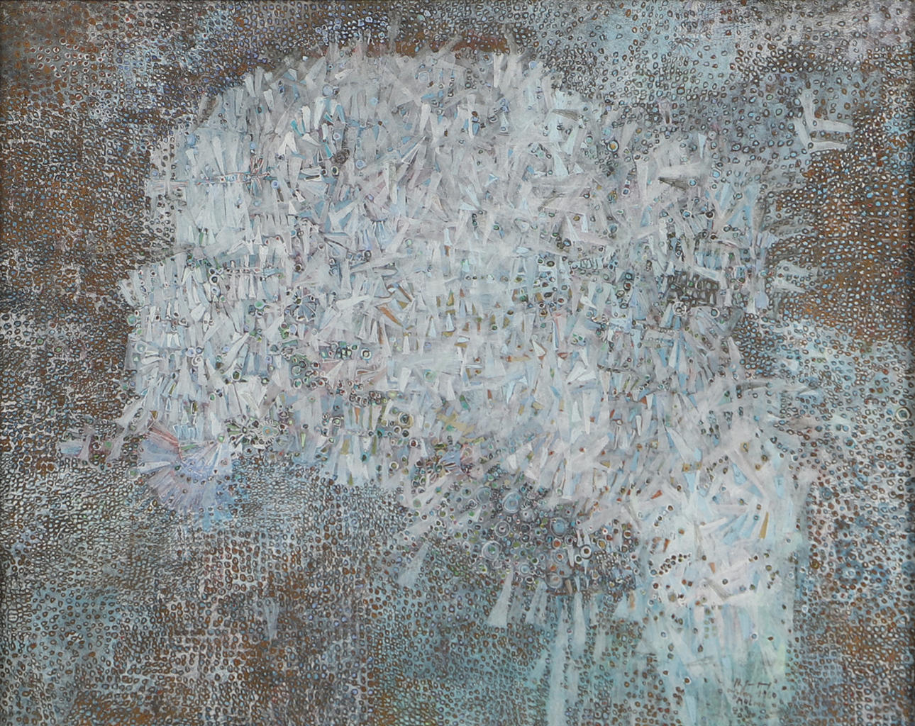 HENRI SERT. Composition, mixed media, signed October 1960 Malmö.