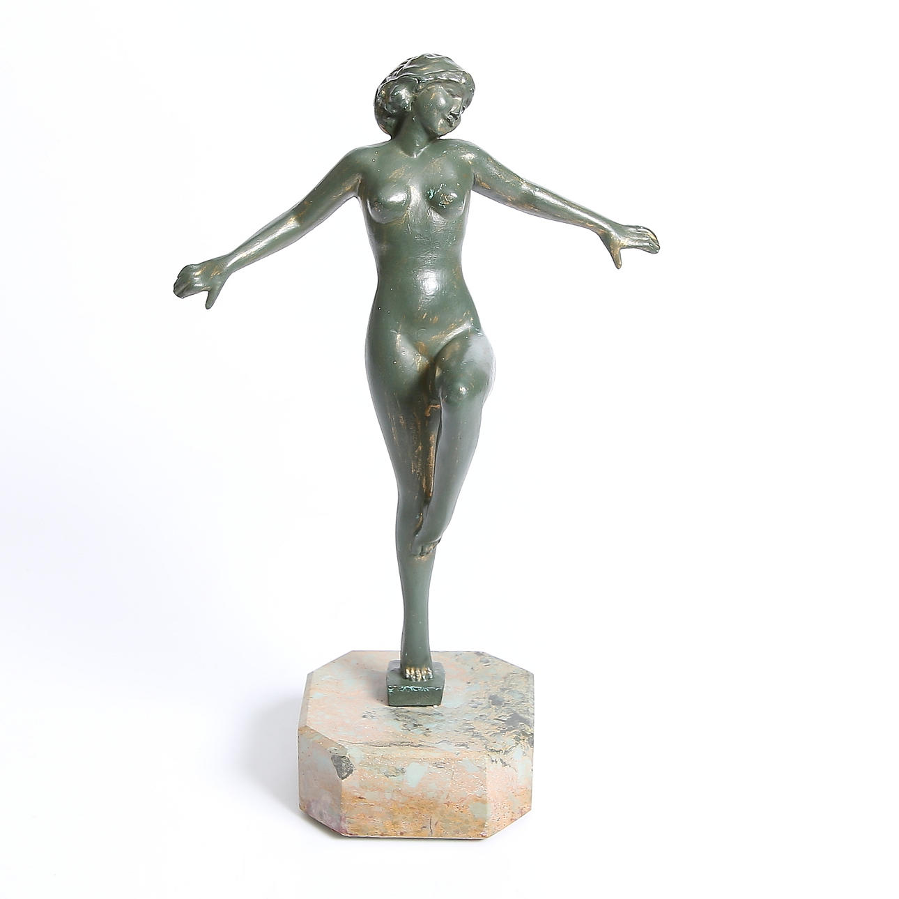 SKULPTUR, patinerad mässing, Art Deco, 1930-tal.