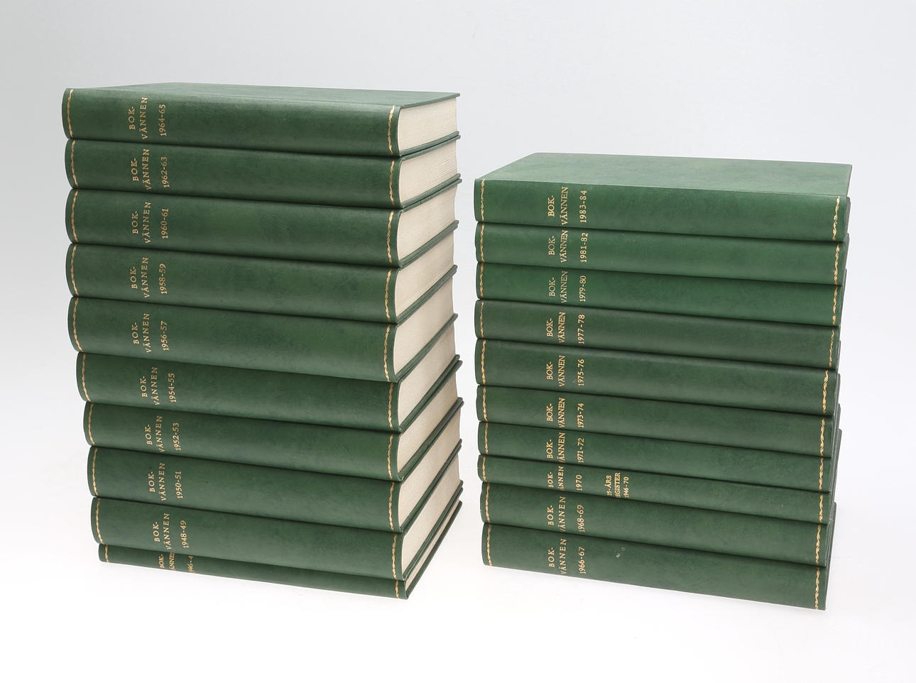 TIDSKRIFT, "Bokvännen", 20 volymer, inbundna, årgång 1946-84.