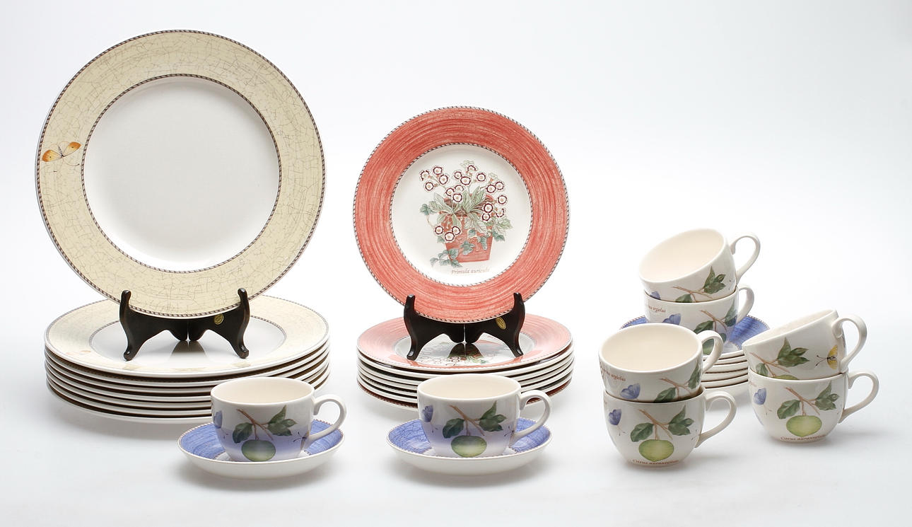 SERVISDELAR, 24 delar, porslin, "Sarahs garden", Wedgwood, 1900-talets fjärde kvartal.