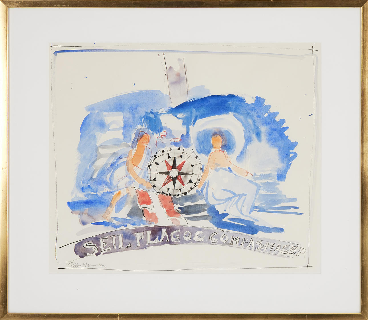 GÖSTA WERNER. “Sail the flag and compasmaker”.