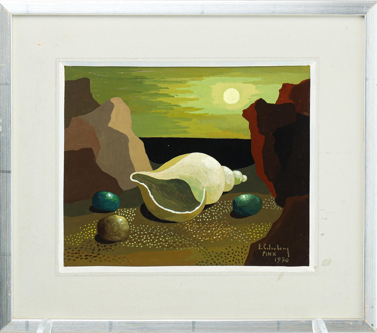 ERIC CEDERBERG. “Seashell in moonlight”, tempera on panel.