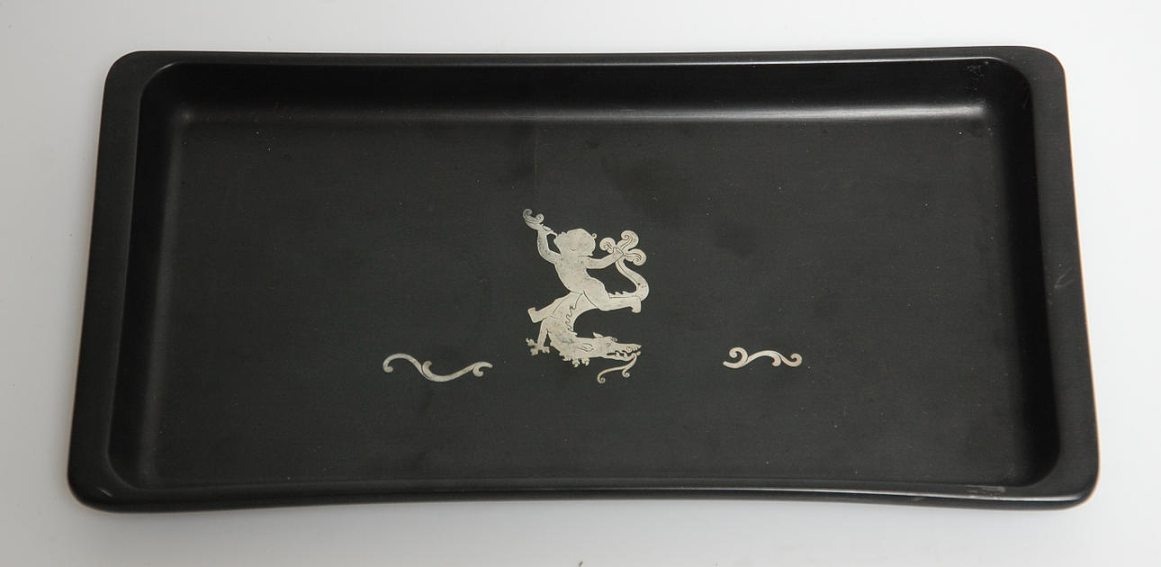 BRICKA, Art Deco stil, silver och isolit, Perstorp stämplad Wendt 1941 ( Tiddit Wendt ).