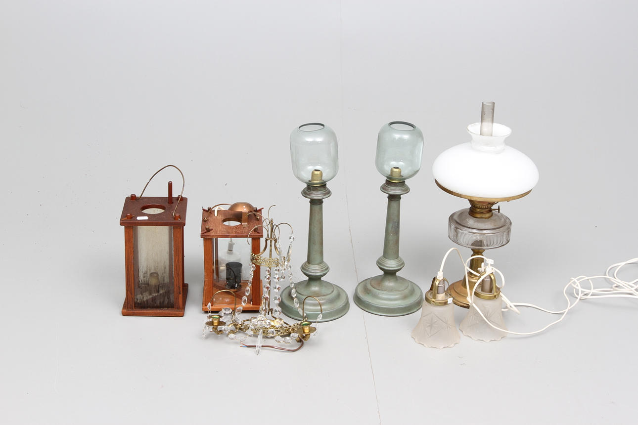 LAMPOR, 8 delar, 1900-tal.