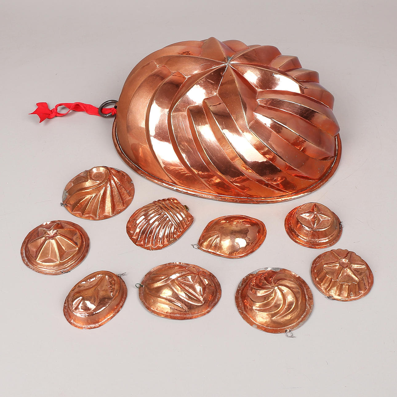 KOBBERFORME, 10 stk., 1800/20. årh.