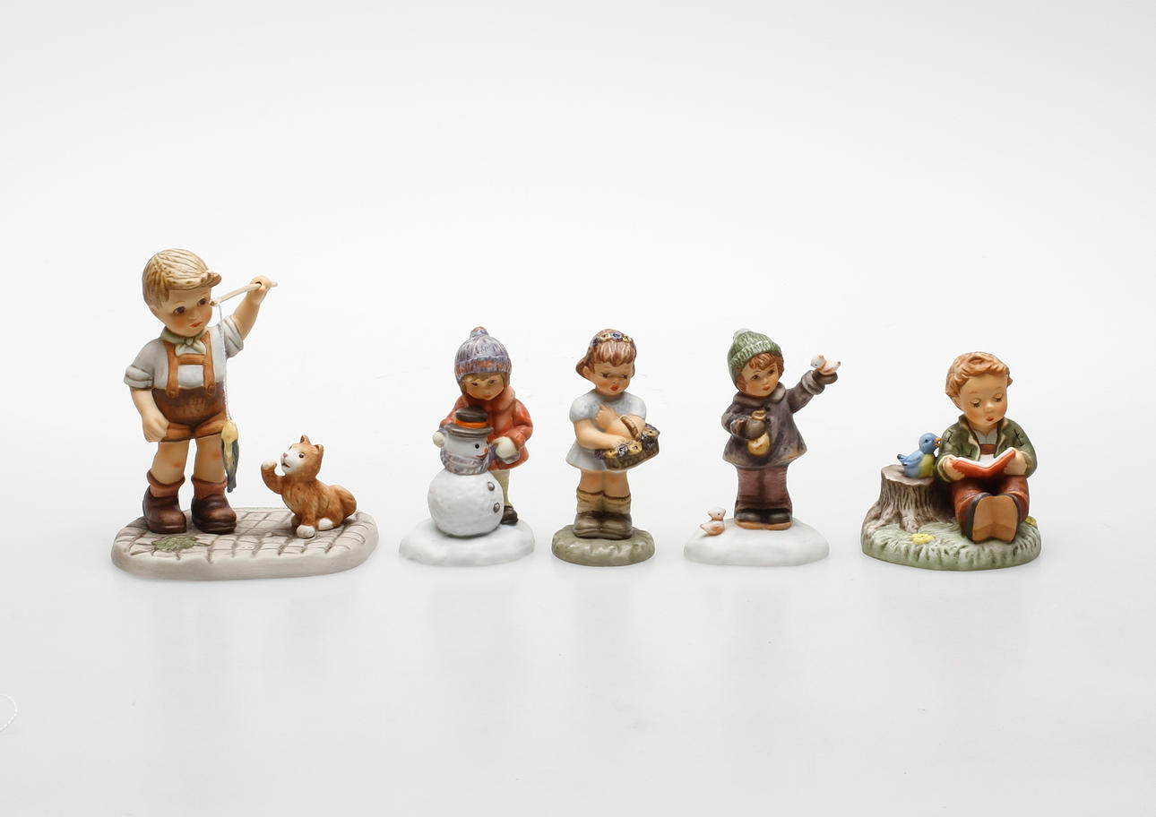 FIGURINER, 5 delar, Kina, Thailand, Goebel.