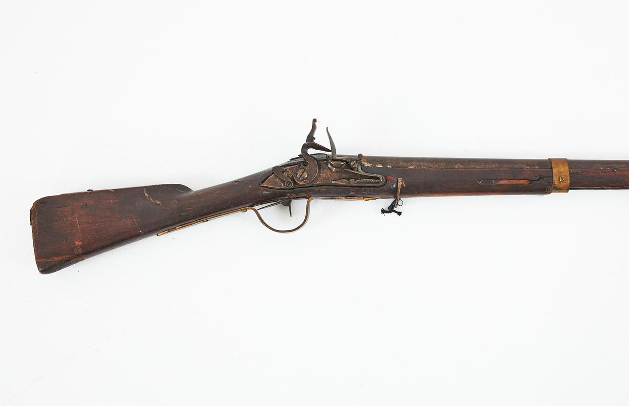 FLINTLOCK RIFLE, composite, with lock from m/1747.