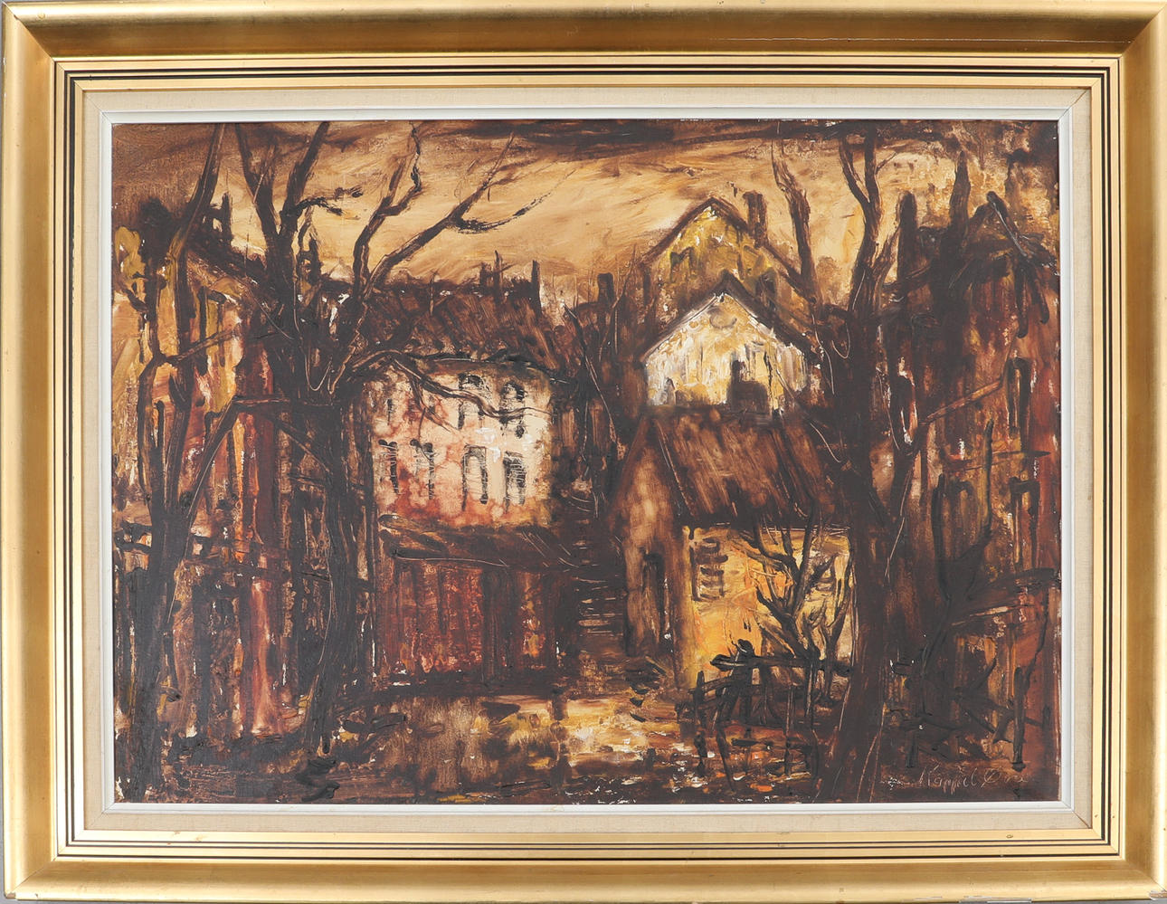 KAPPEL ØVRE. Öl auf Leinwand, signiert.