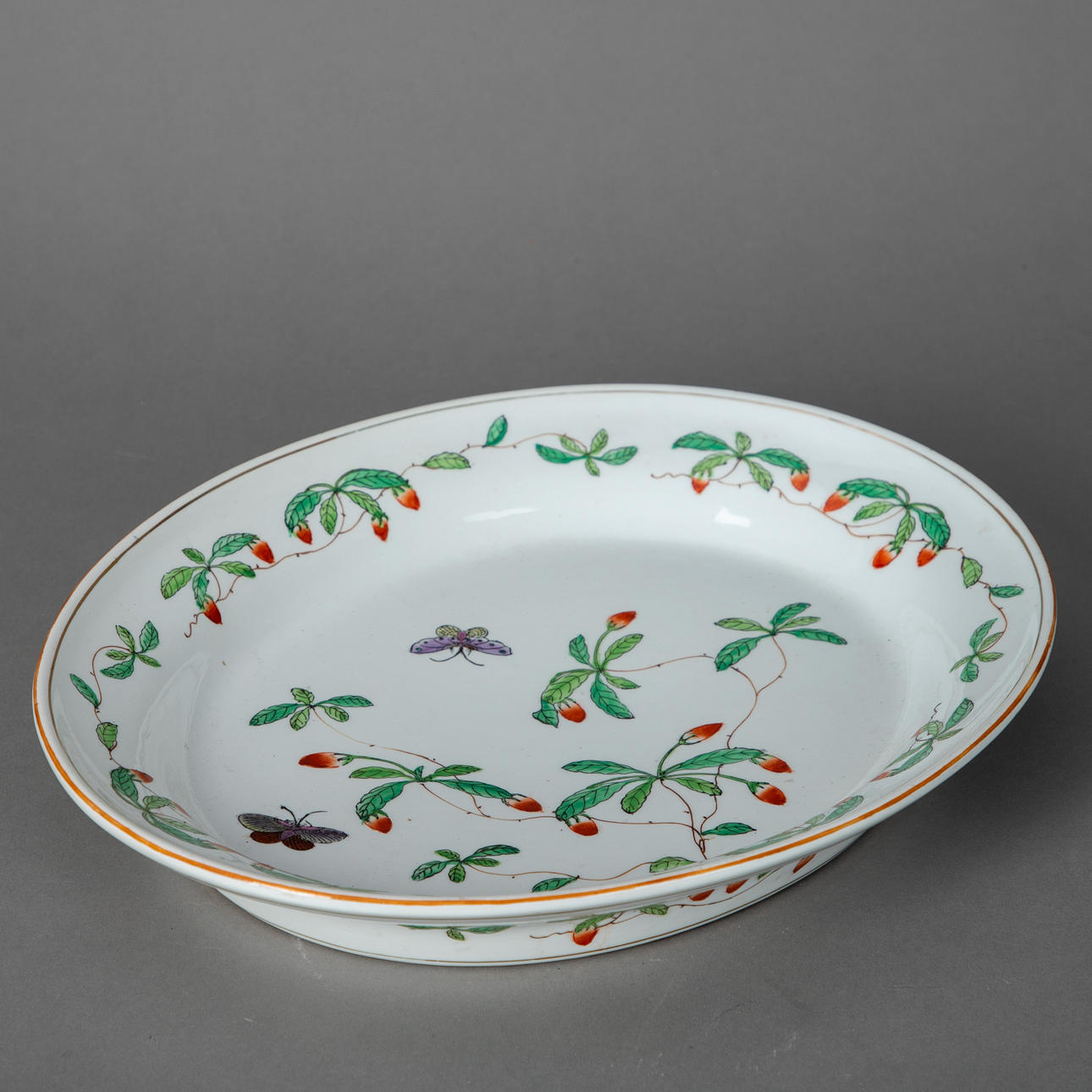 Kinesisk tallrik, 2. Halv 20. Jh.