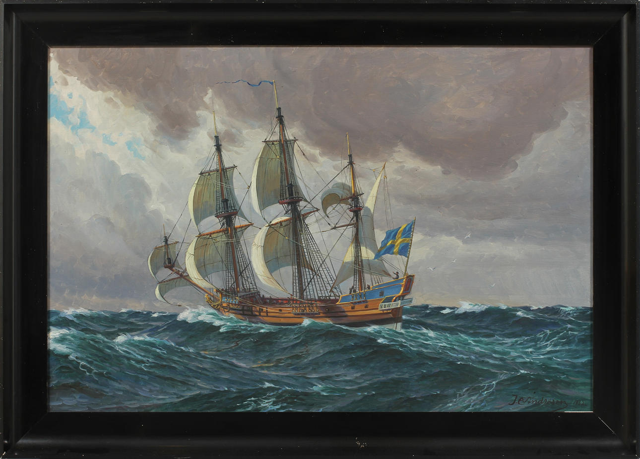 JENS CHRISTIAN ANDRESEN. olja på duk, sign o dat 1932.