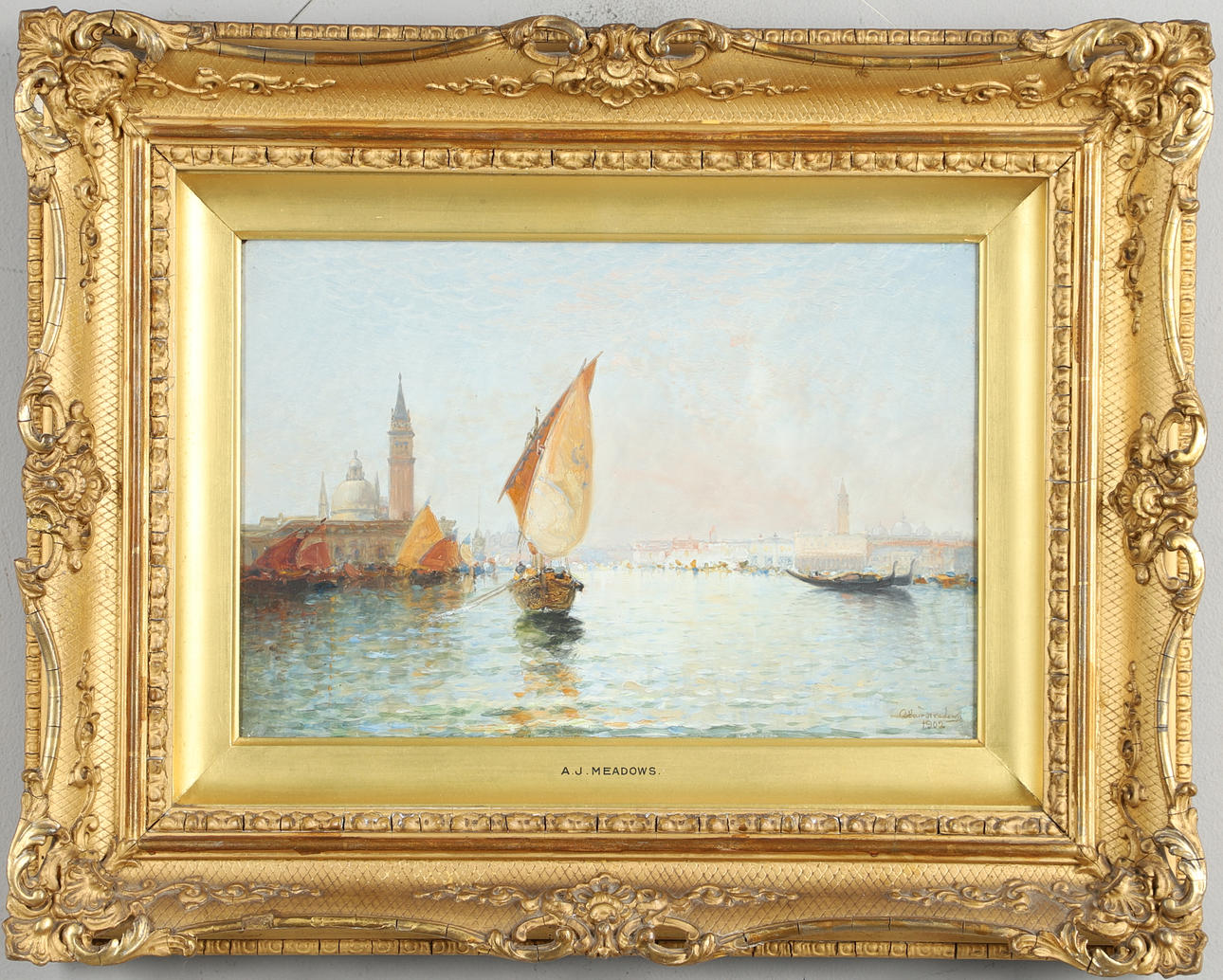 ARTHUR JOSEPH MEADOWS (1843-1907). VENICE FROM S. GIORGIO.