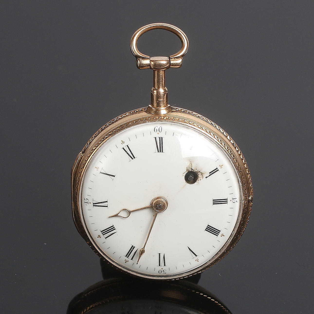 FICKUR, 18k guld, sk. spindelur, 17/1800-tal.