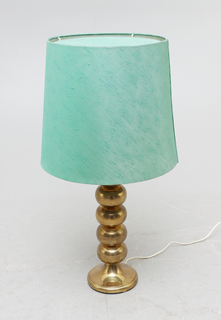 BORDSLAMPA, mässing, Aneta, Uno Dahlén, 1900-talets mitt.