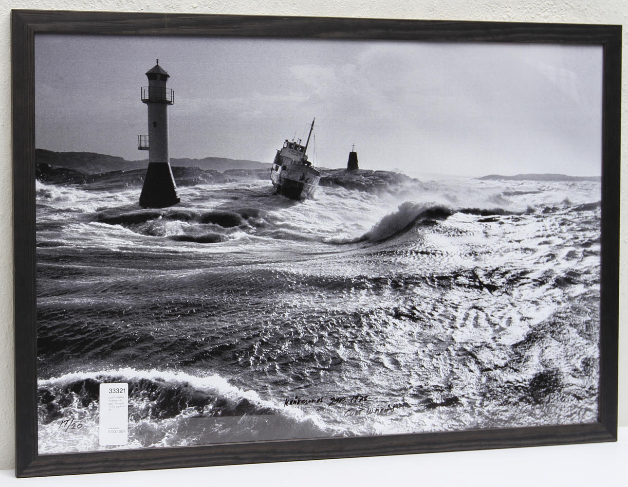 CURT WARÅS. "Kråkesunds gap". Fotografi, 17/20, signerad.