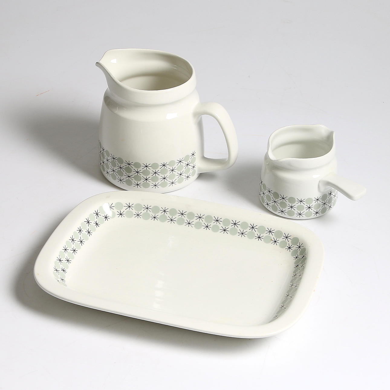 SERVISDELAR, 3 delar, porslin, "Rondo", Rörstrand. 1900-talets mitt.