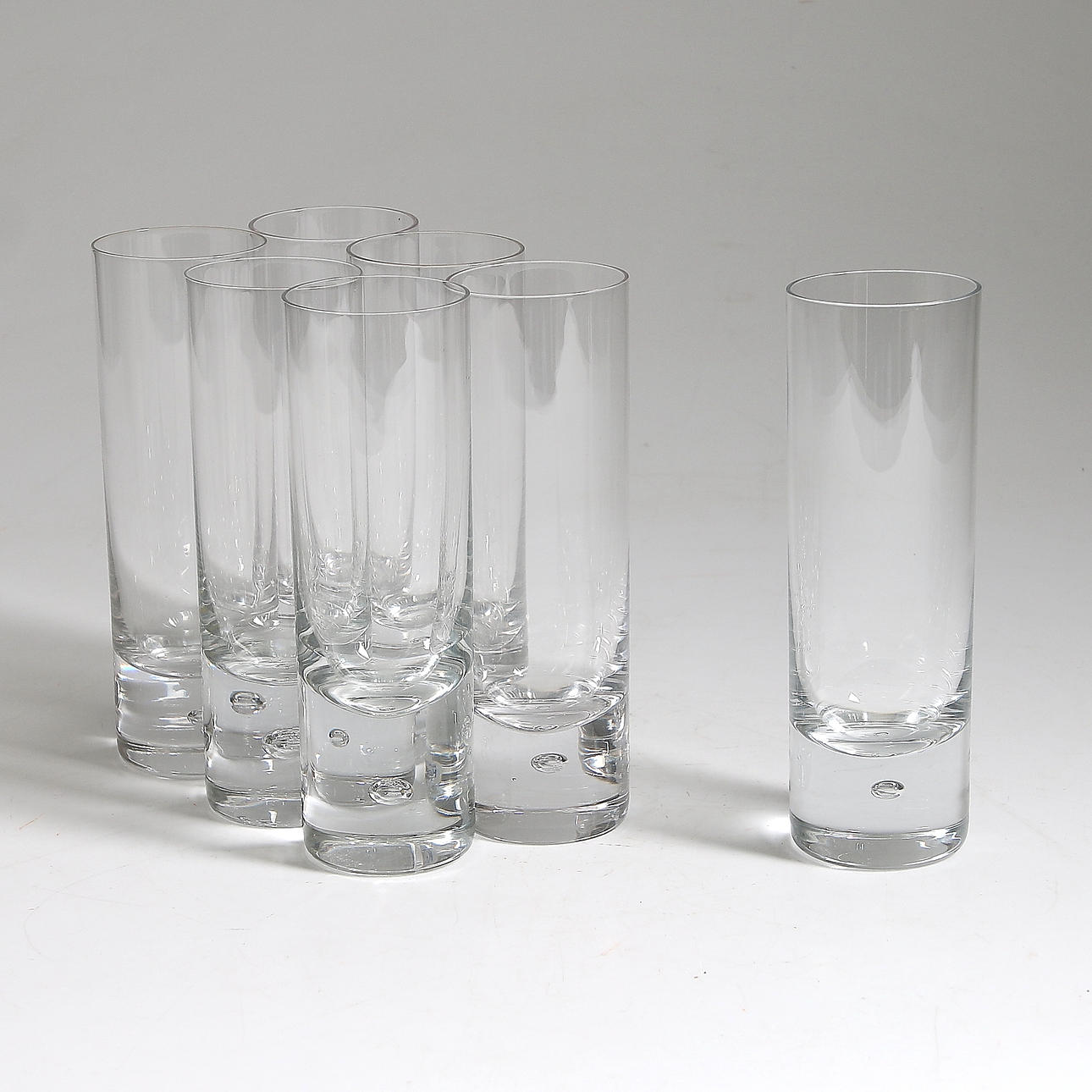 HIGHBALLGLAS, 7 st, "Pippi" Walter R. Hickman, Kosta . 1900-tal.