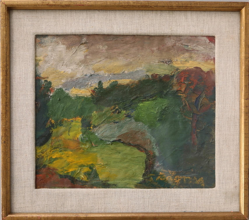 KARL RAGNAR JOHANSSEN. Olja på pappannå, signerad K. Ragnar.