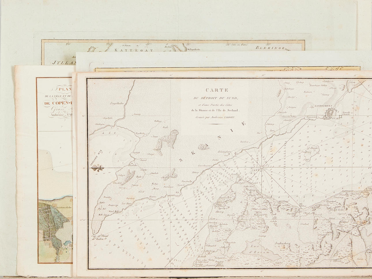 MAPS, including Malmö, Copenhagen, Öresund, 7 pcs.