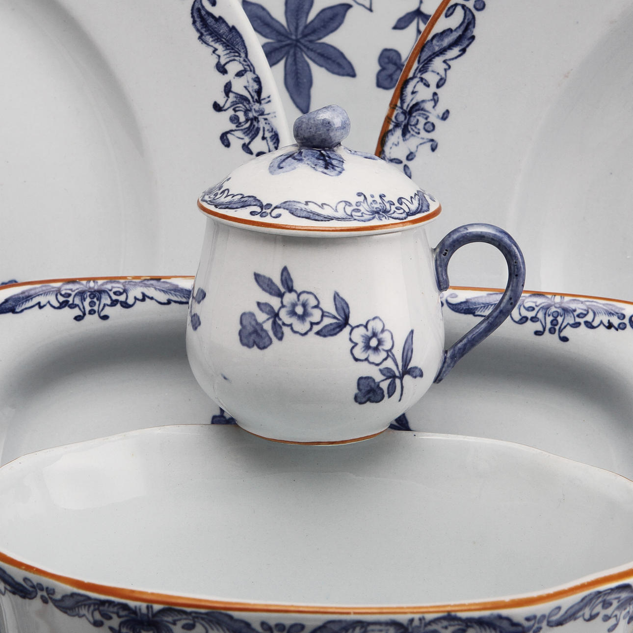 MATSERVIS "OSTINDIA", 48 delar, Rörstrand 1950-60-tal.