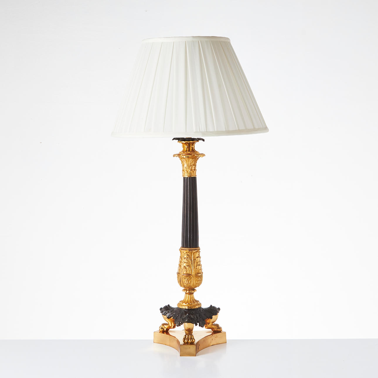 A late Empire table lamp, 19th century.