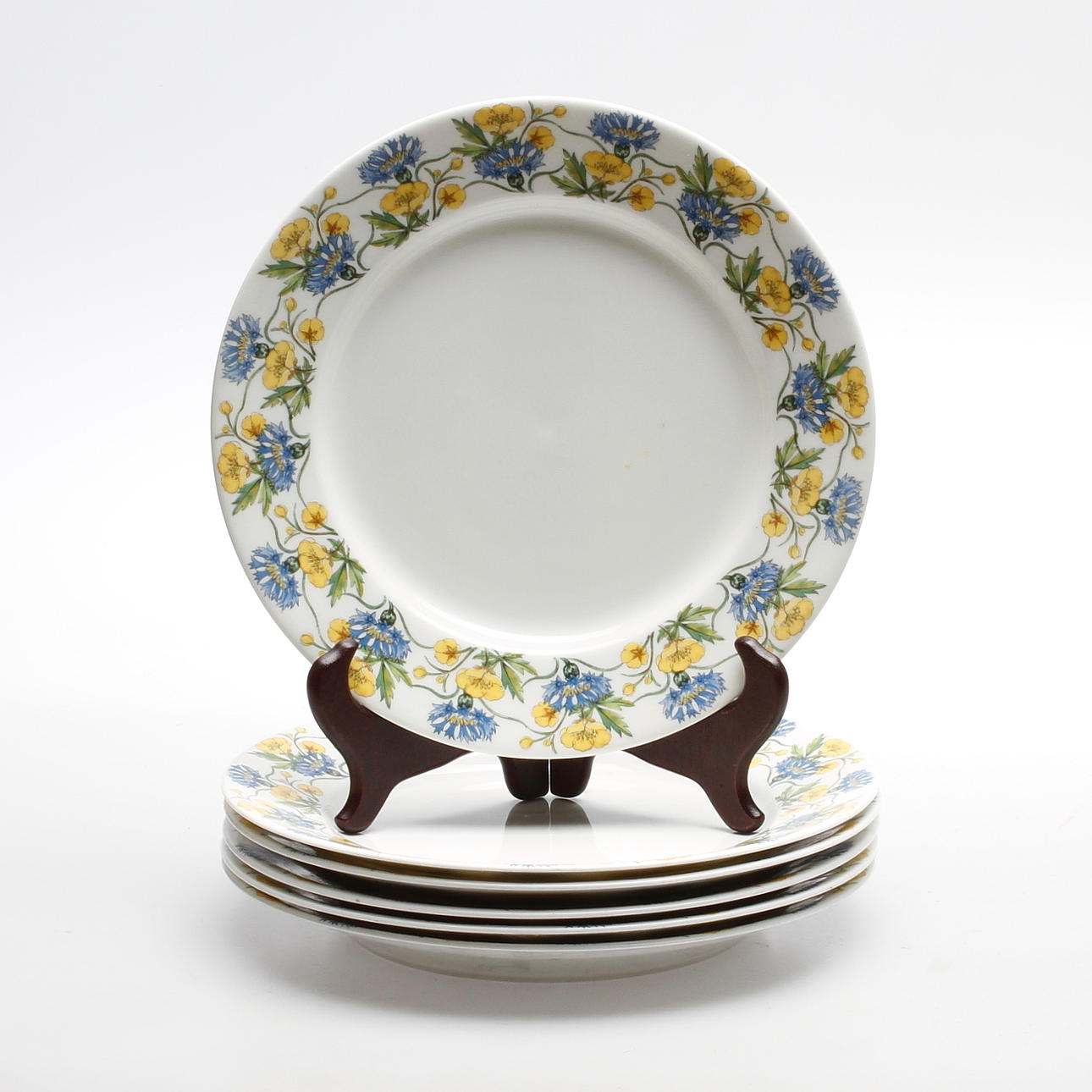 MATTALLRIKAR, 6 st, benporslin, "Juniblom", Gustavsberg.