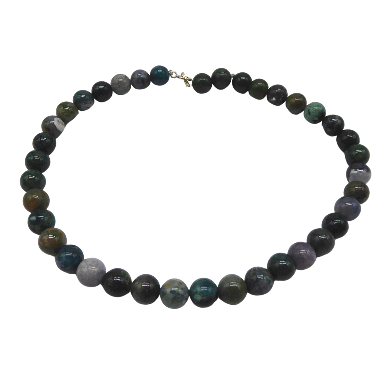 WUNDERSCHÖNE KURZE ACHAT PERLENKETTE.