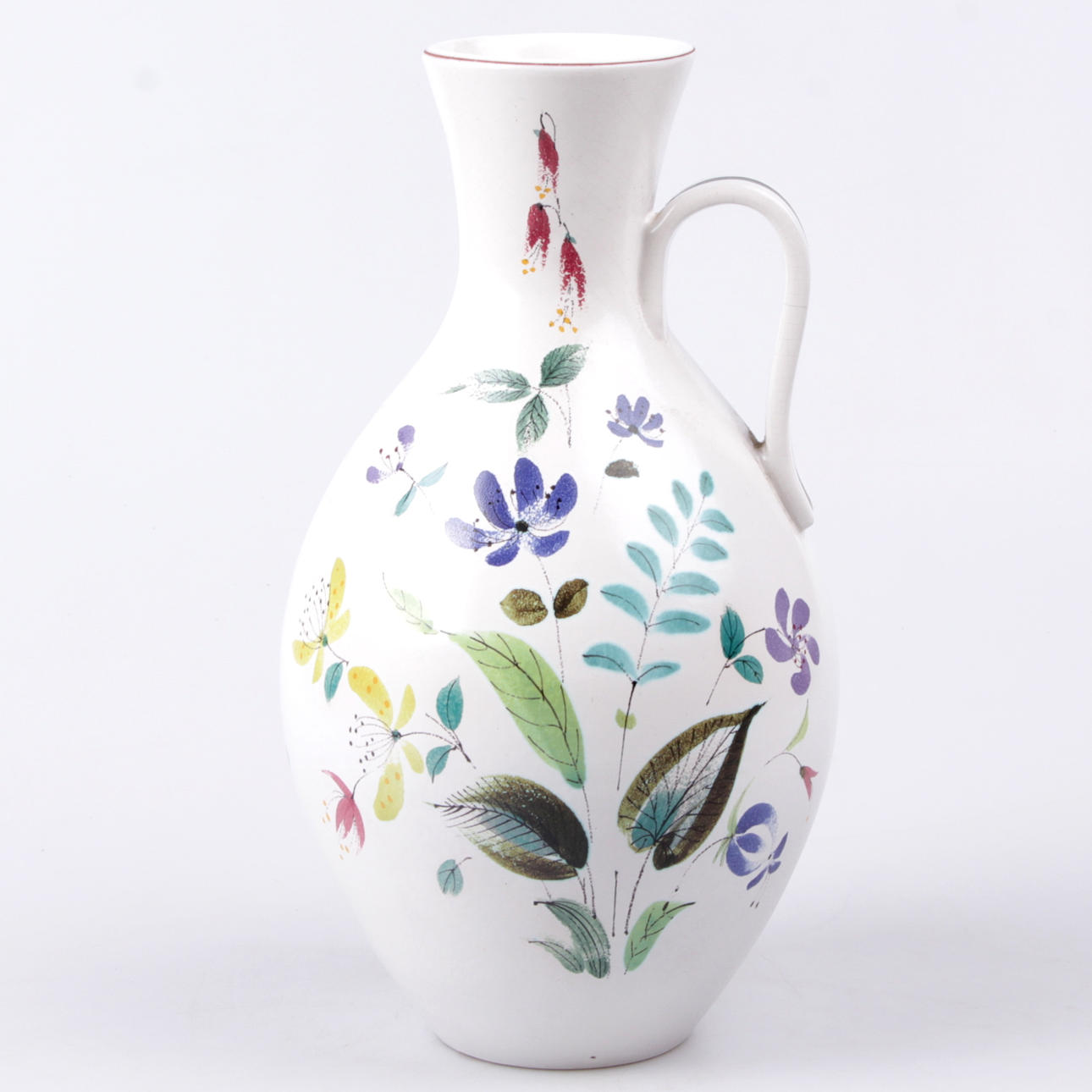 KANNA, fajans, Stig Lindberg, Målarsignatur för Giovanni Pugno, Gustavsberg,1940-/50-tal.