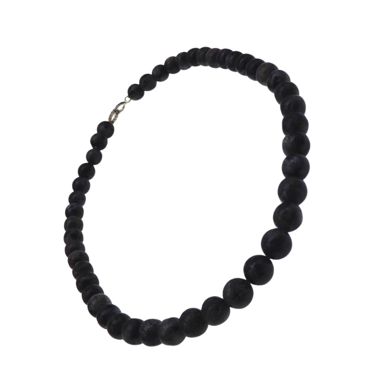 LABRADORIT PÄRLHALSBAND MED 925 SILVERLÅS.