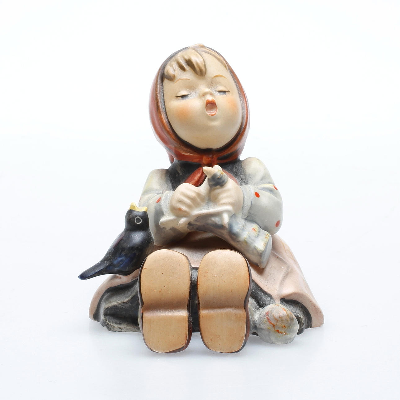 FIGURIN, "Flicka med fågel", Tysklnad, Goebel.