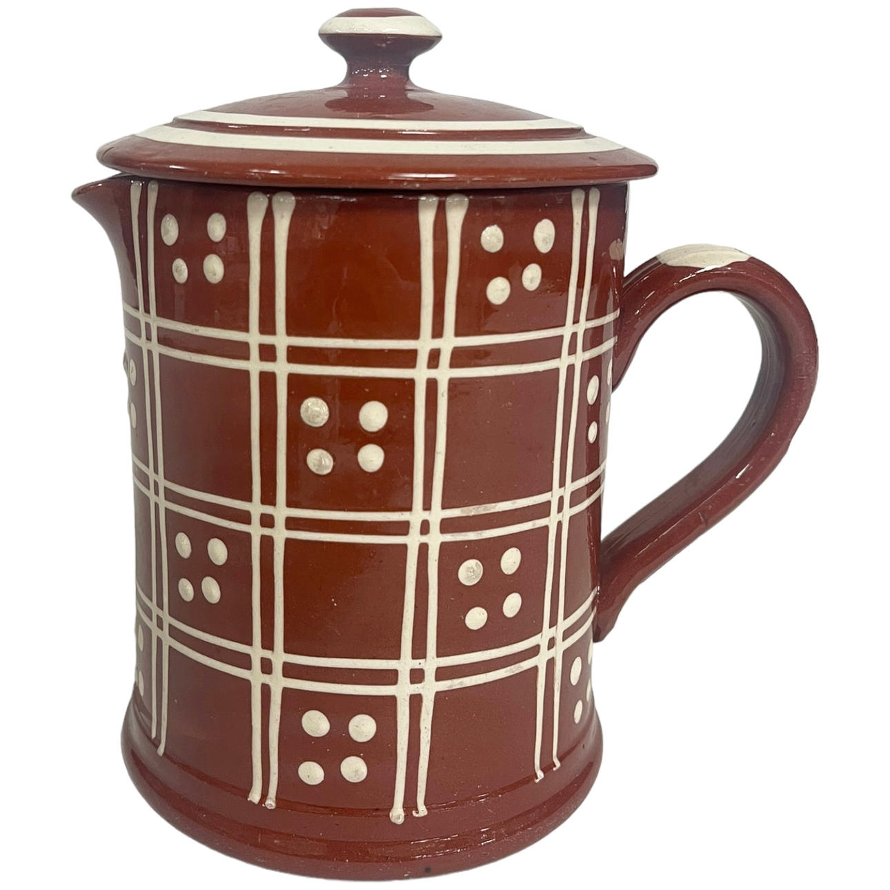 A ceramic jug with lid, Höganäs. Andersson & Johansson.