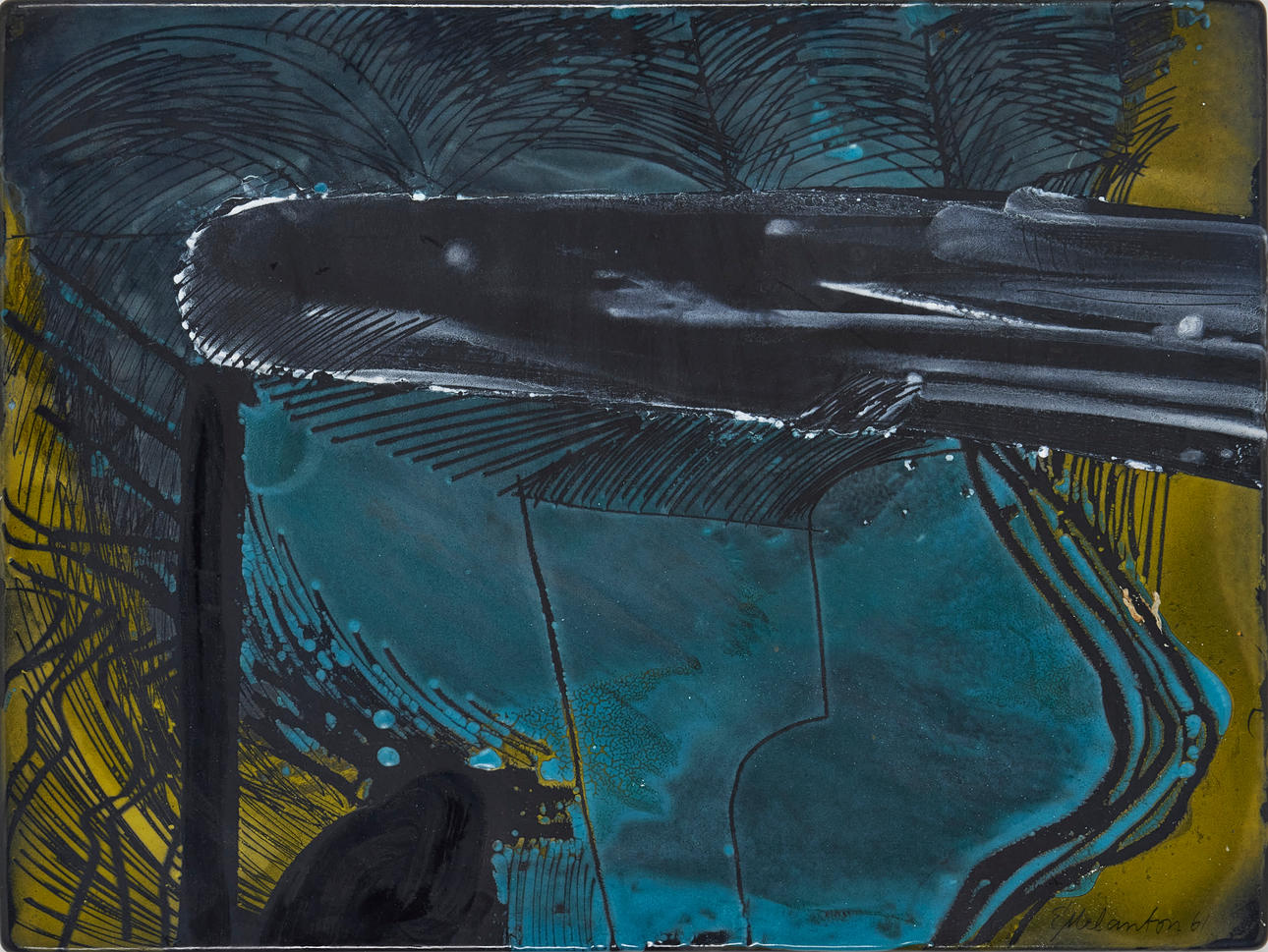 ERLAND MELANTON (1916-1968). Composition, enamel.