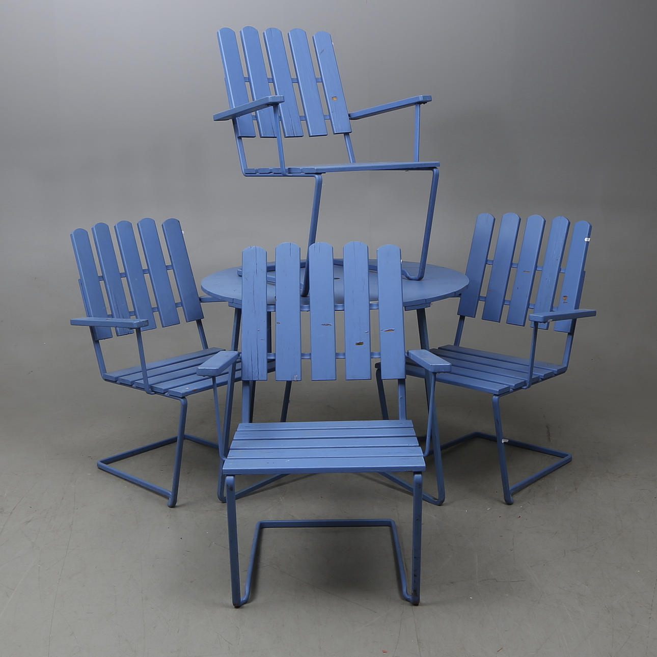 TRÄDGÅRDSGRUPP, 5 delar, Grythyttan.