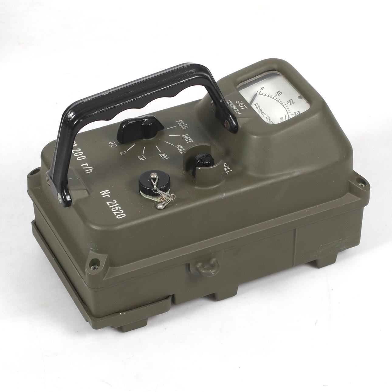 INSTRUMENT, radiation meter, Intensimeter 21, Satt, Stockholm. Weapons ...
