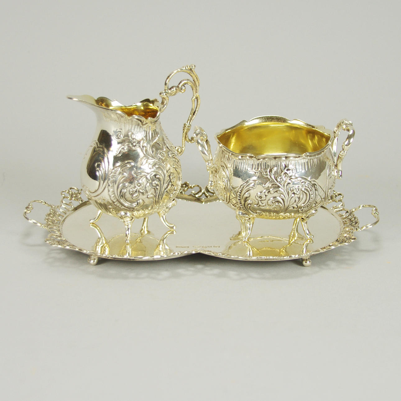 SERVERINGSSET, 3 delar, silver.