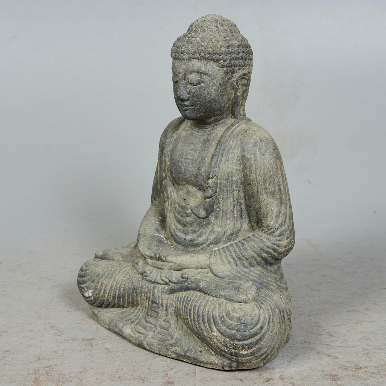 skulptur/figur, Buddha, sten.