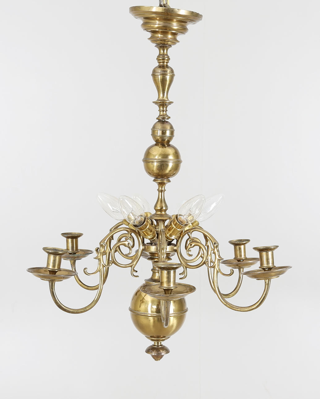 LJUSKRONA, mässing, 18/1900-tal.