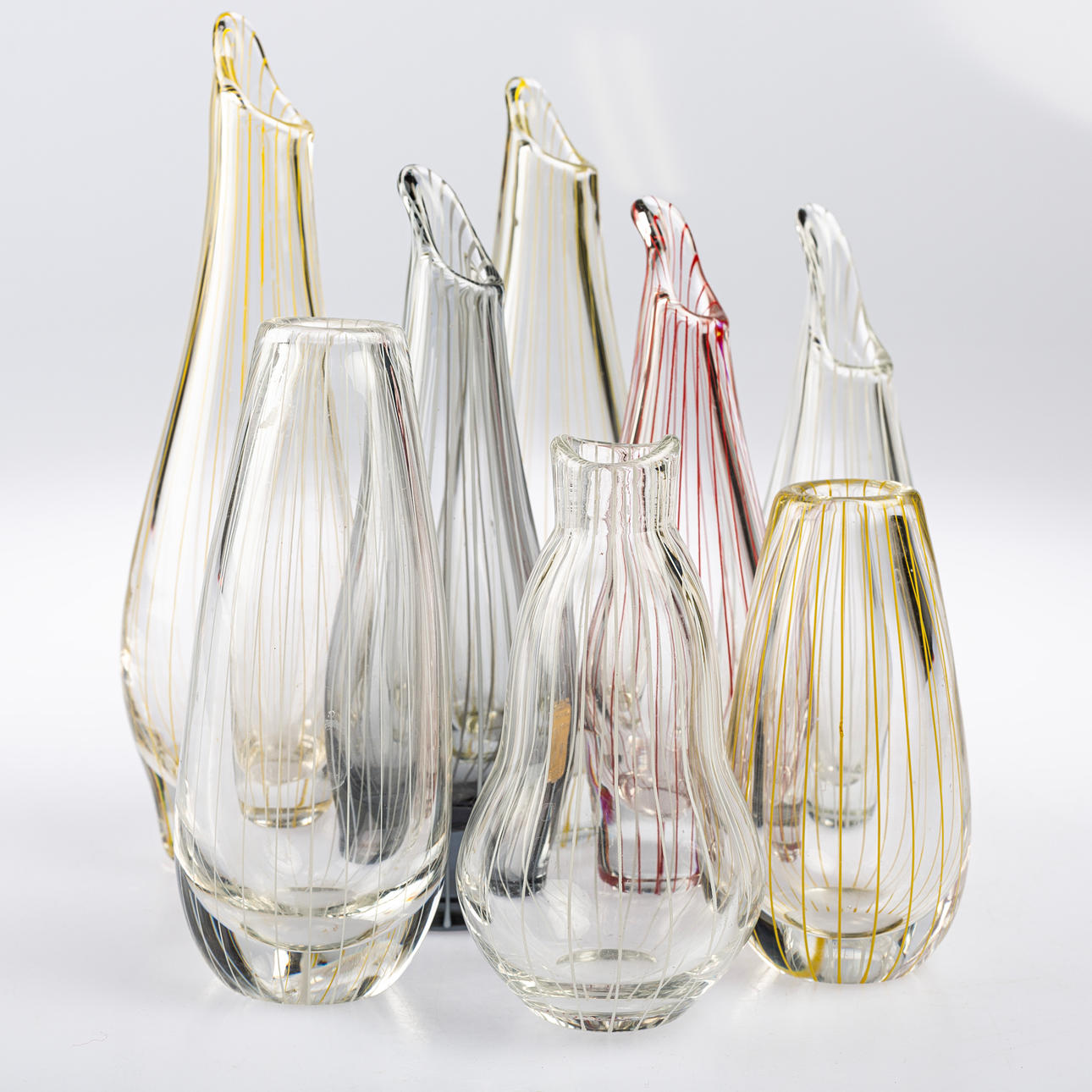 VASER, 8st, Johansfors Glasbruk. Glas - Konstglas - Auctionet
