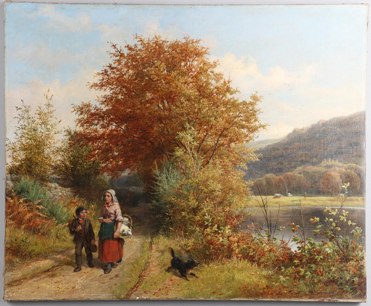 WILLIAM BROMLEY (FL.1835-1888). A PLEASANT WALK HOME.