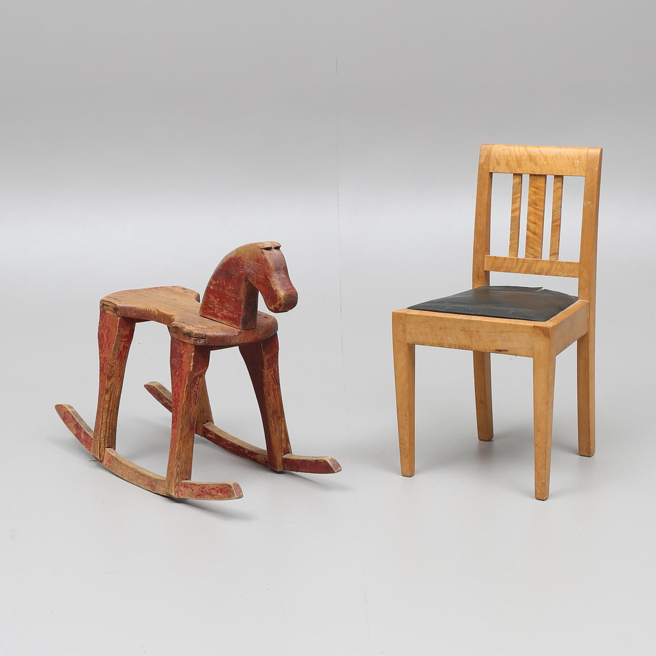 BARNSTOL och GUNGHÄST, 1800/1900-tal.