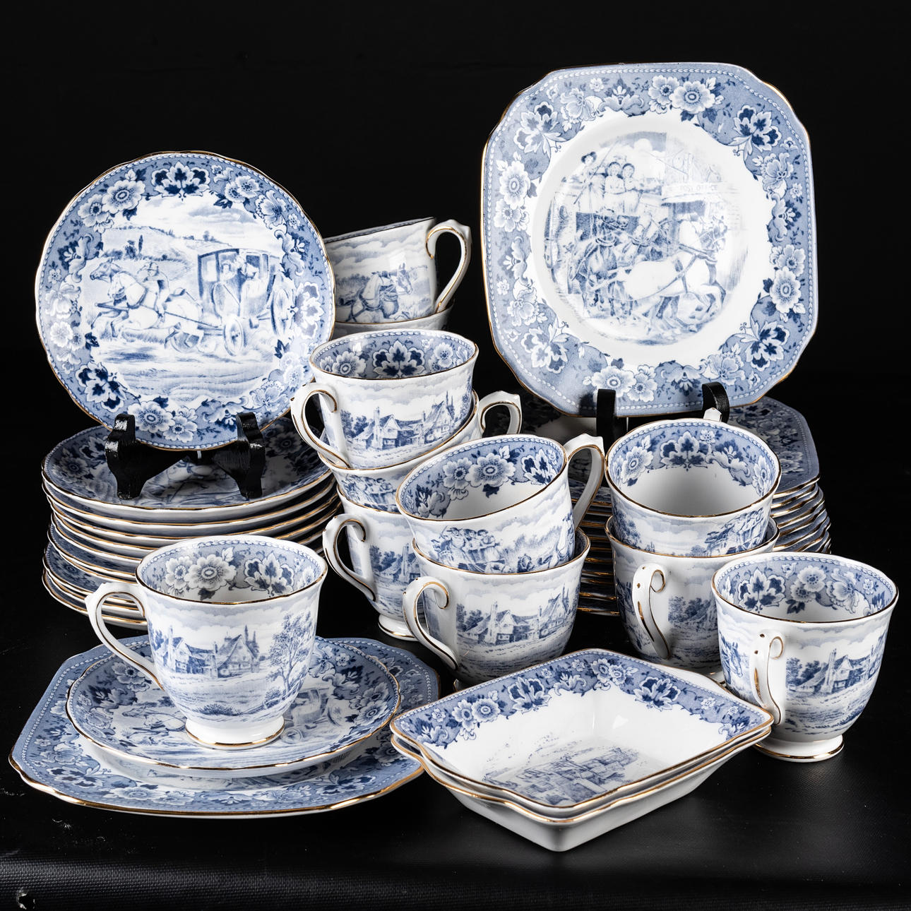 A 39 piece Tuscan Fine English Bone China coffee set, England